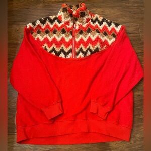 Aerie Hometown Holiday Quarterzip Size M